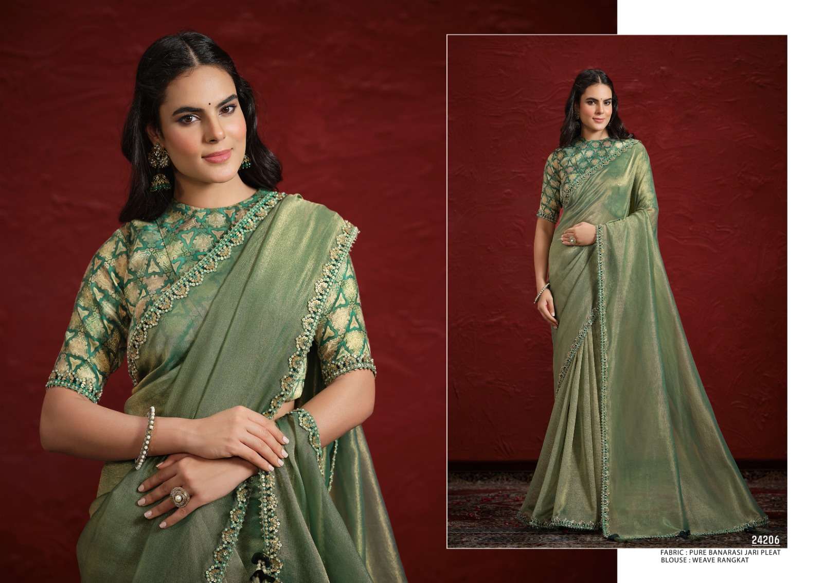 MON- MANTHAN 24200 SERIES AAINA BY MAHOTSAV NEW DESIGNER PARTY WEAR SAREES COLLECTION 