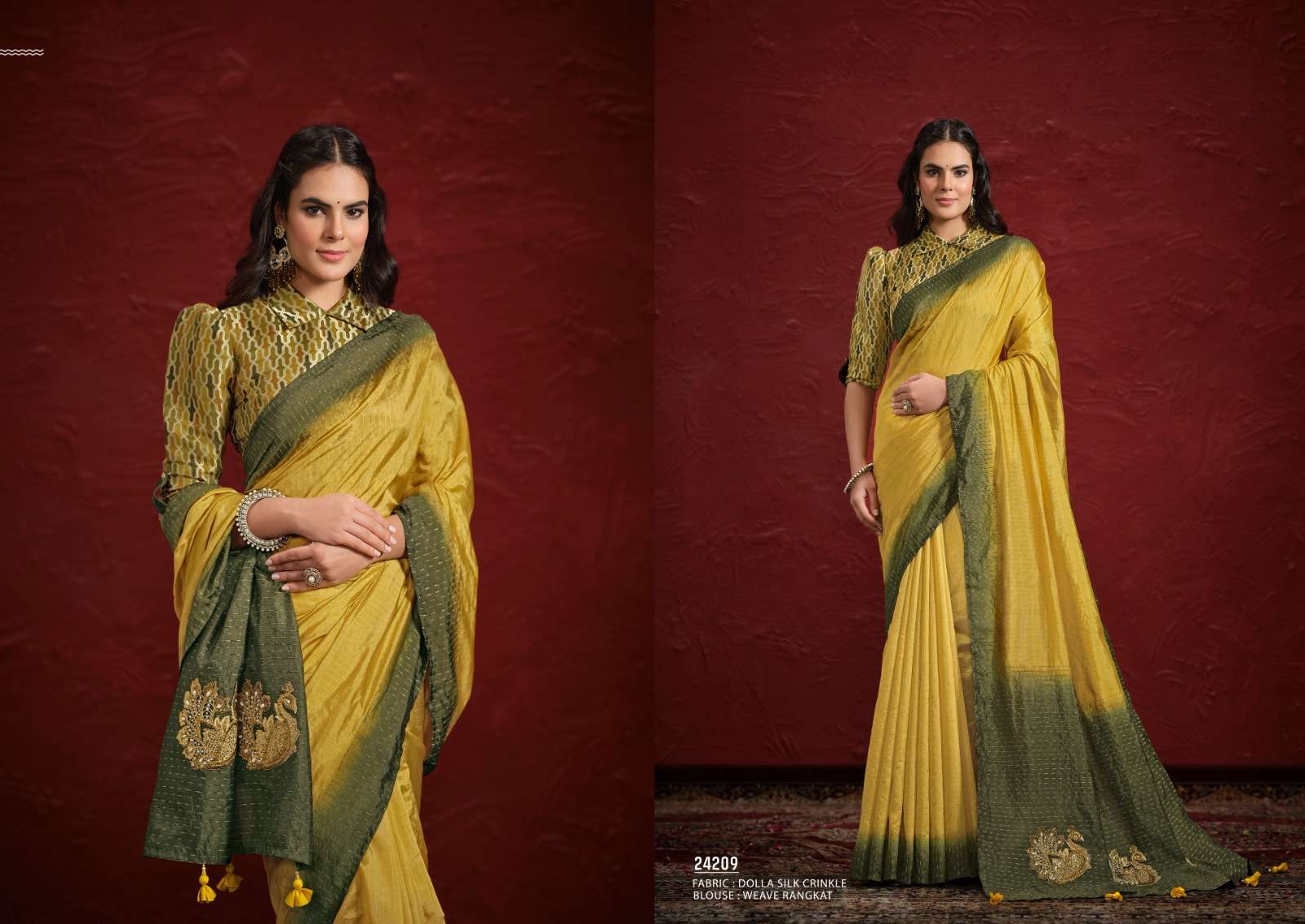 MON- MANTHAN 24200 SERIES AAINA BY MAHOTSAV NEW DESIGNER PARTY WEAR SAREES COLLECTION 