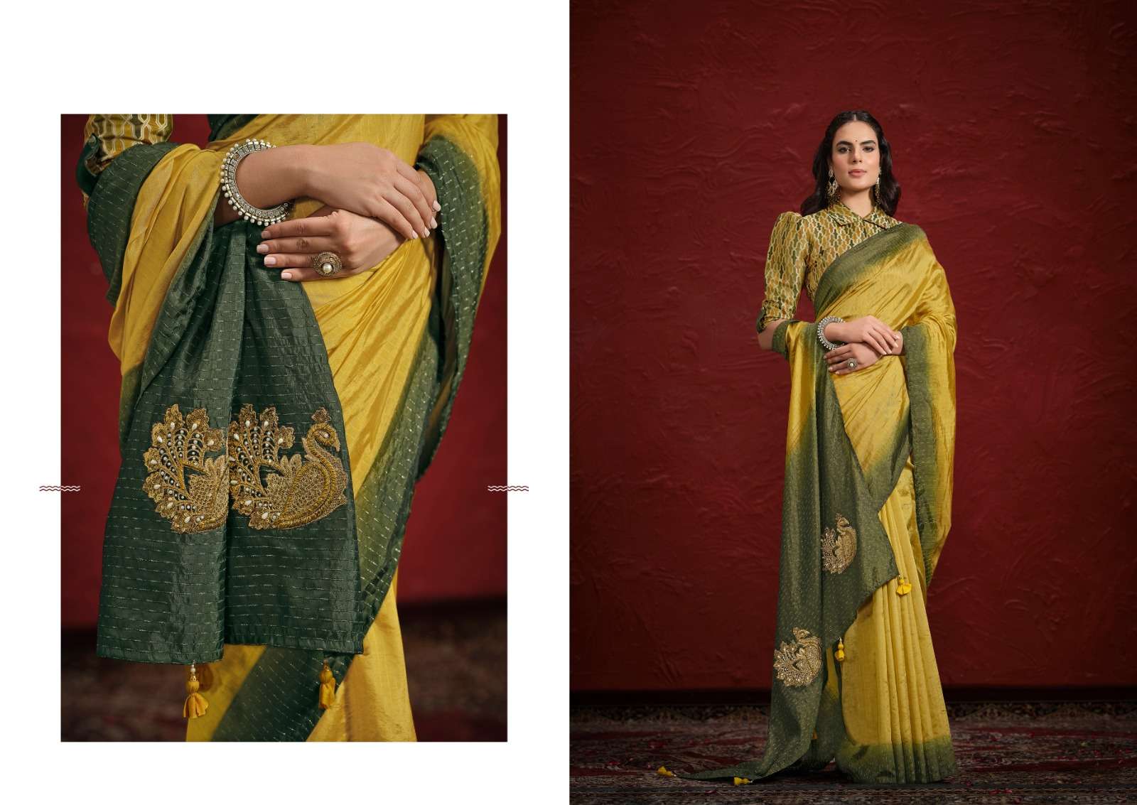 MON- MANTHAN 24200 SERIES AAINA BY MAHOTSAV NEW DESIGNER PARTY WEAR SAREES COLLECTION 