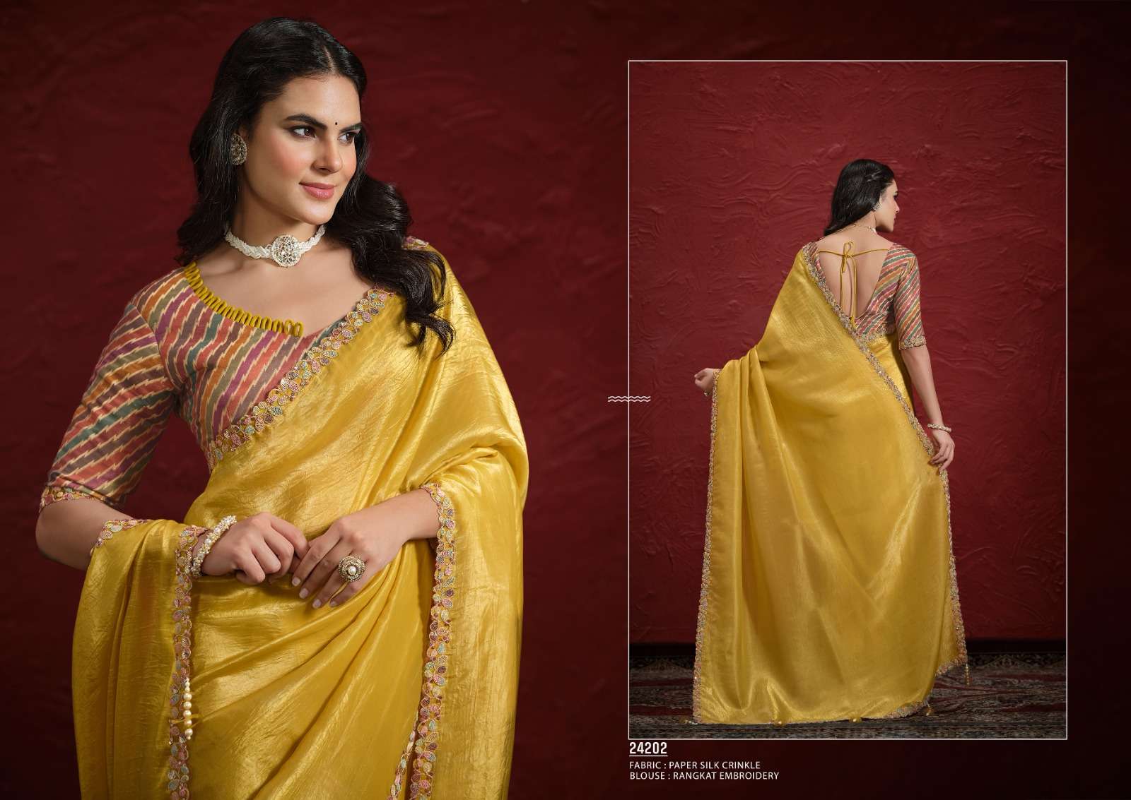 MON- MANTHAN 24200 SERIES AAINA BY MAHOTSAV NEW DESIGNER PARTY WEAR SAREES COLLECTION 