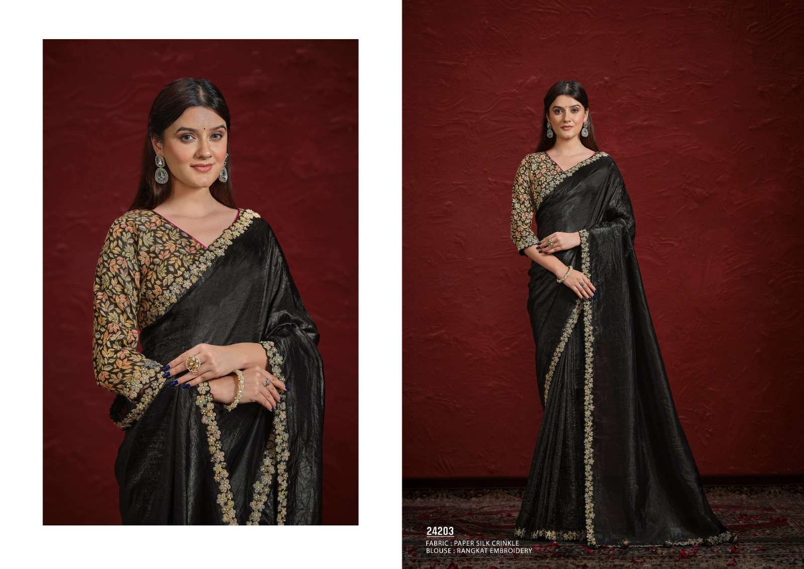 MON- MANTHAN 24200 SERIES AAINA BY MAHOTSAV NEW DESIGNER PARTY WEAR SAREES COLLECTION 