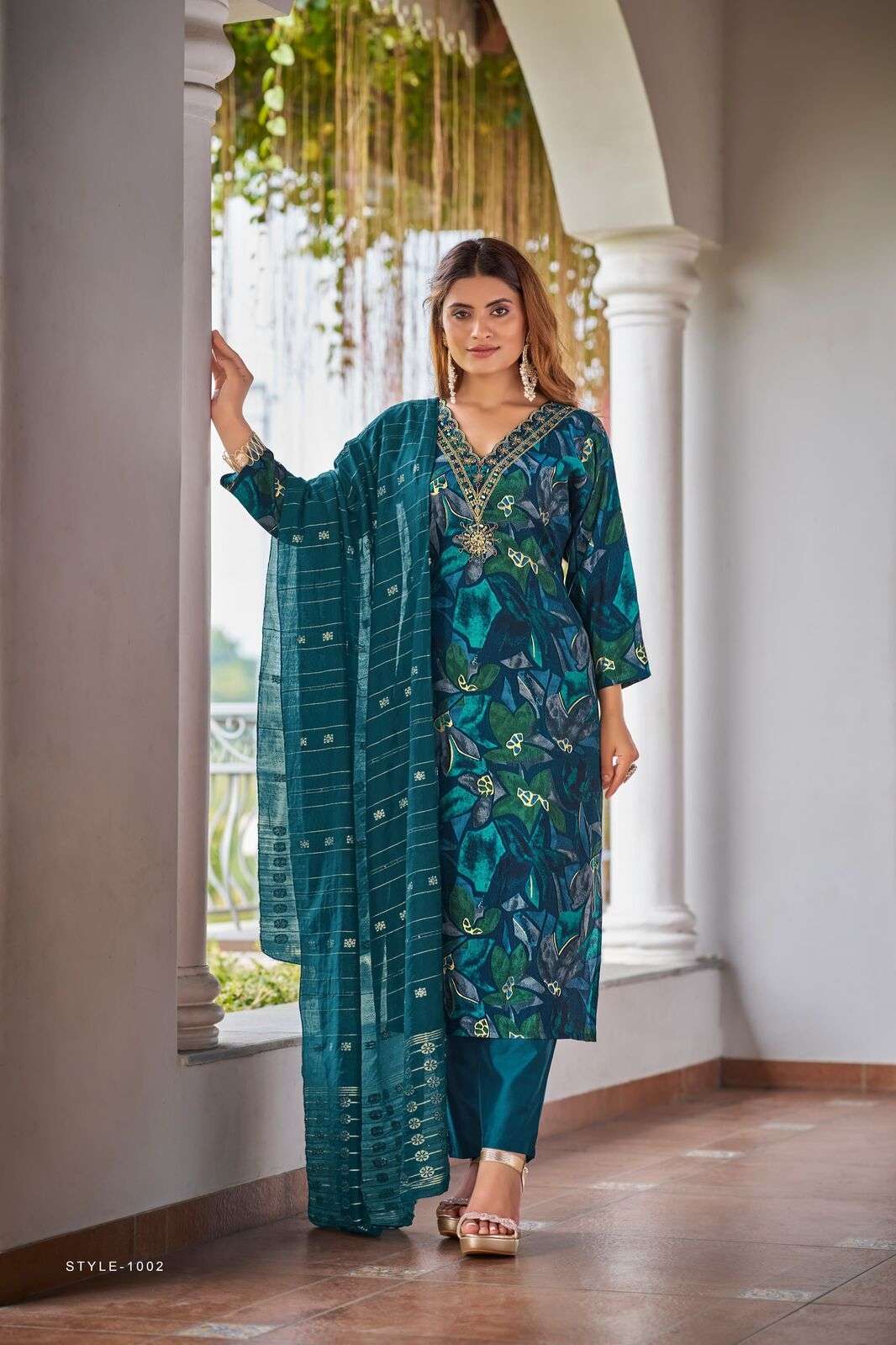 MUSKAN VOL-5 BY OSSM MODAL FOIL PRINT EMBROIDERY MIRROR WORK KURTI PANT WITH DUPATTA  