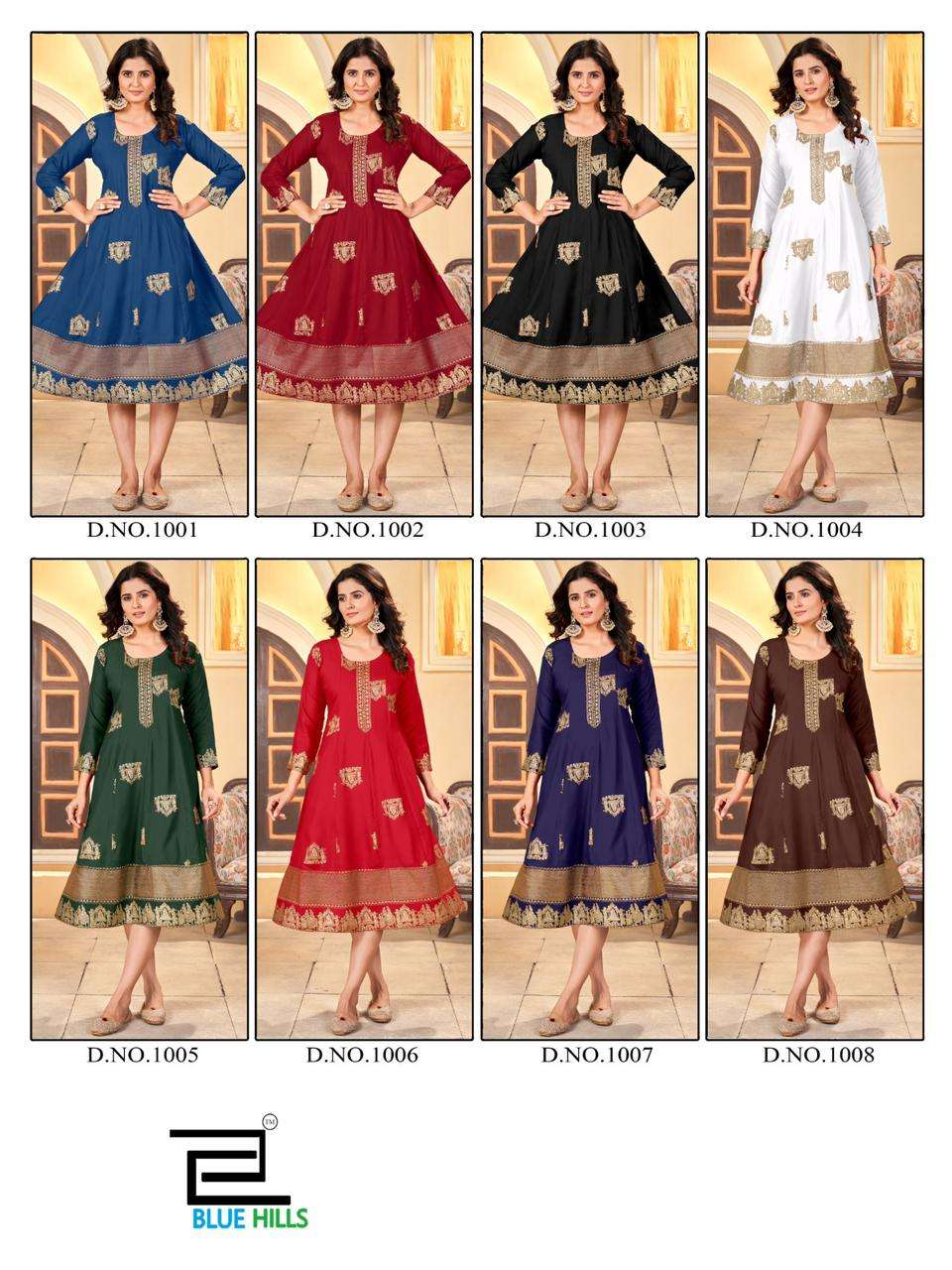 PALKI SPECIAL KNEE LENGTH PRINTED ANARKALI CONCEPT BY TEXOFAB