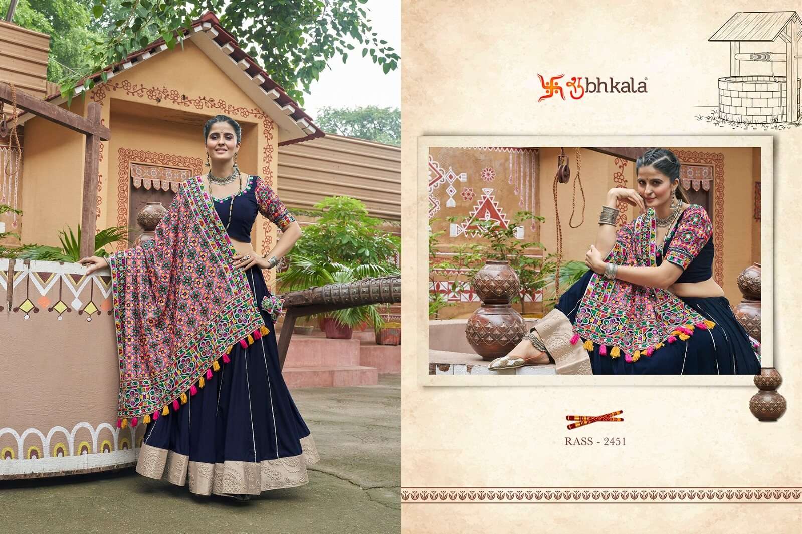 RAAS VOL-16 BY SHUBHKALA TRADITIONAL CHANIYA CHOLI & DUPATTA FOR FESTIVAL WEAR 