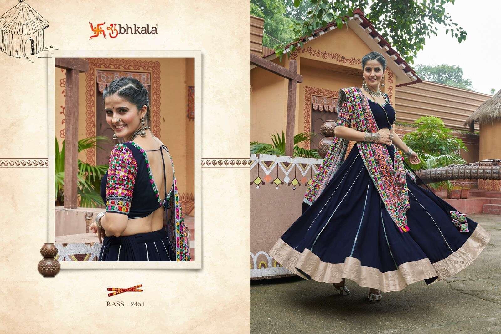 RAAS VOL-16 BY SHUBHKALA TRADITIONAL CHANIYA CHOLI & DUPATTA FOR FESTIVAL WEAR 