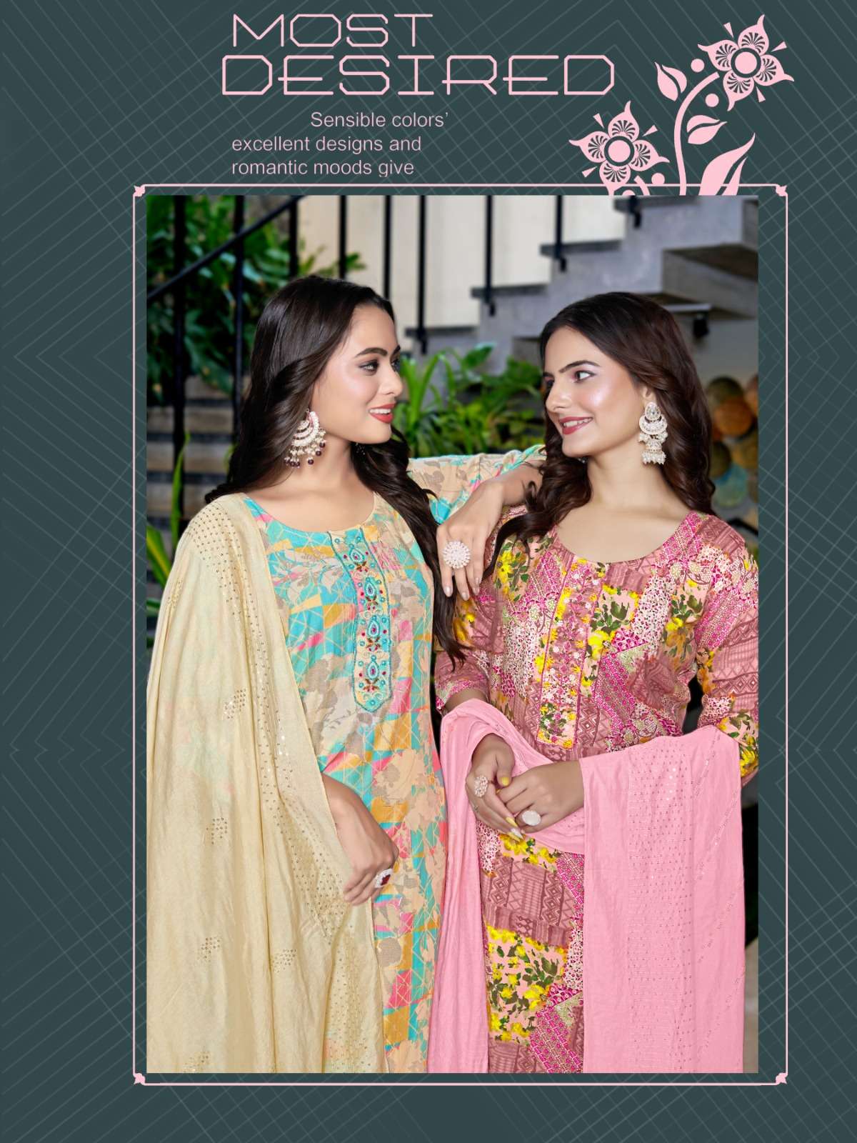 SALONI BY PARRA STUDIO MODAL CHANDERI MILL PRINT & KHATLI WORK KURTI PANT WITH CHANDERI DUPATTA 