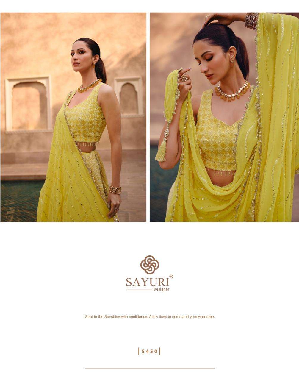 SANIYA BY SAYURI DESIGNER REAL GEORGETTE HEAVY EMBROIDERY WEDDING WEAR LEHENGA BLOUSE WITH DUPATTA 