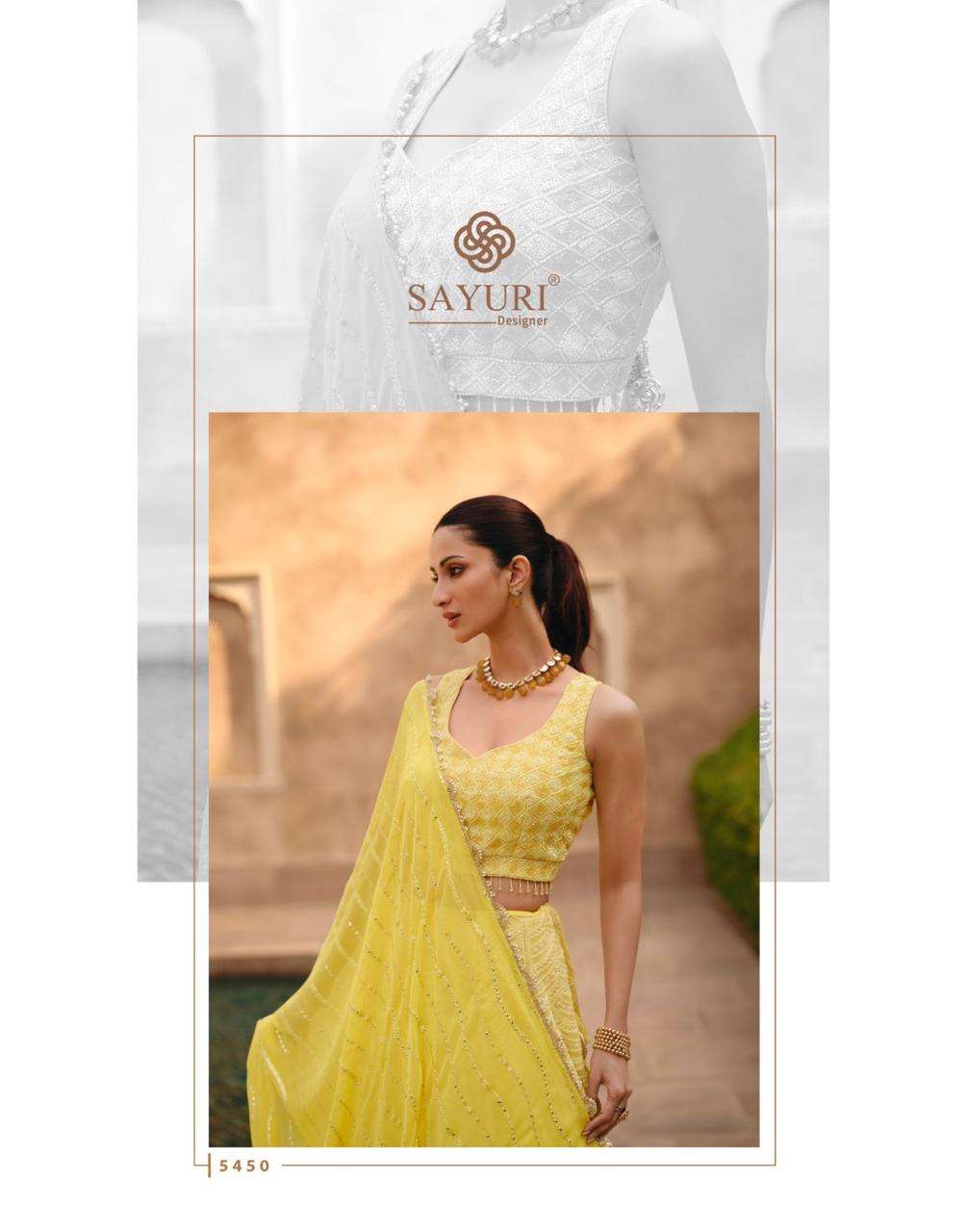 SANIYA BY SAYURI DESIGNER REAL GEORGETTE HEAVY EMBROIDERY WEDDING WEAR LEHENGA BLOUSE WITH DUPATTA 