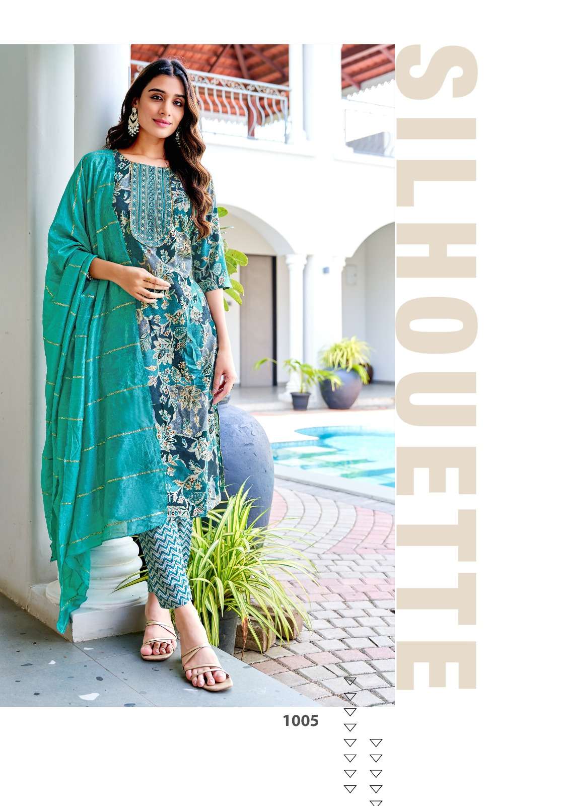 SITARA VOL-1 BY VANISKA RAYON FOIL PRINT FANCY STRAIGHT KURTI PANT & DUPATTA 