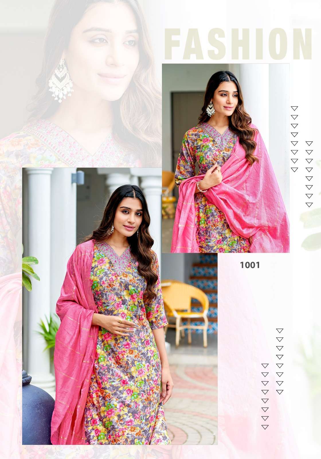SITARA VOL-1 BY VANISKA RAYON FOIL PRINT FANCY STRAIGHT KURTI PANT & DUPATTA 