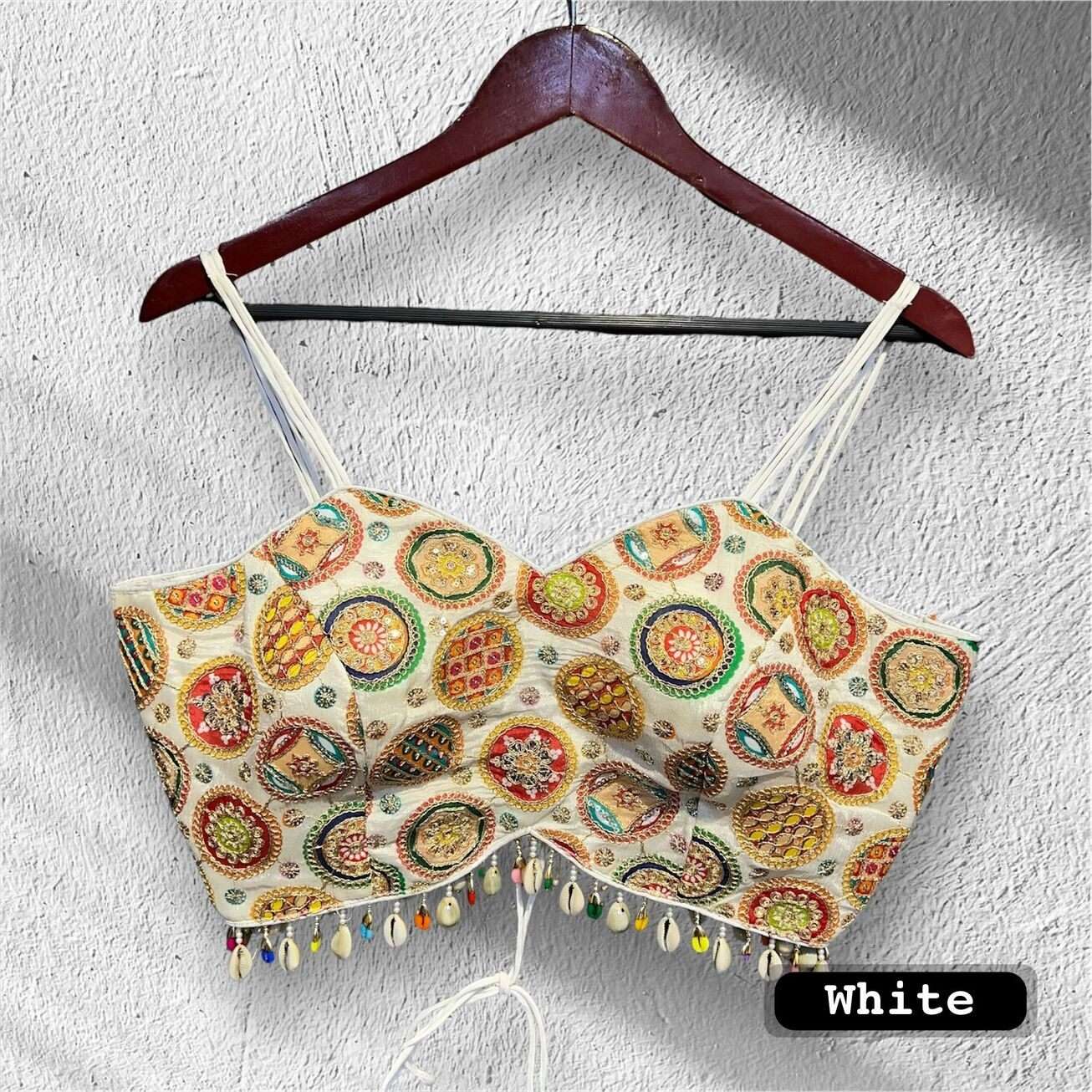 SPAGHETTI STYLE BY TEXOFAB HEAVY PURE SOFT CHINON EMBROIDERY WORK BLOUSE  