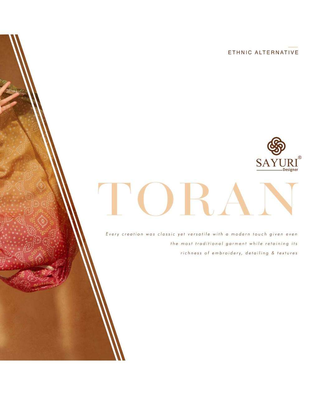 TORAN BY SAYURI DESIGNER PURE SIMMER VISCOSE WEDDING WEAR HEAVY EMBROIDERY LOOK TOP LEHENGA & DUPATTA 