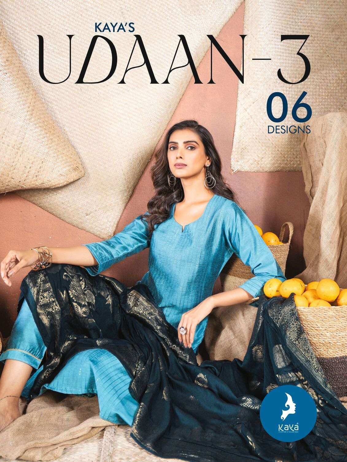 UDAAN VOL-3 BY KAYA KURTI PURE SILK CASUAL WEAR KURTI PANT WITH PRINTED DUPATTA 