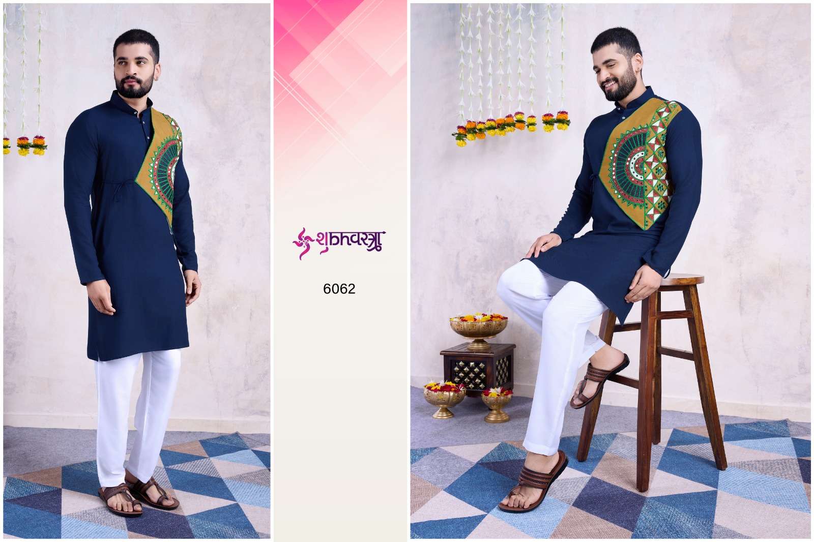 VASTRA VOL-6 BY SHUBHVASTRA FESTIVAL WEAR PRINTED KURTA PANT FOR MENS 