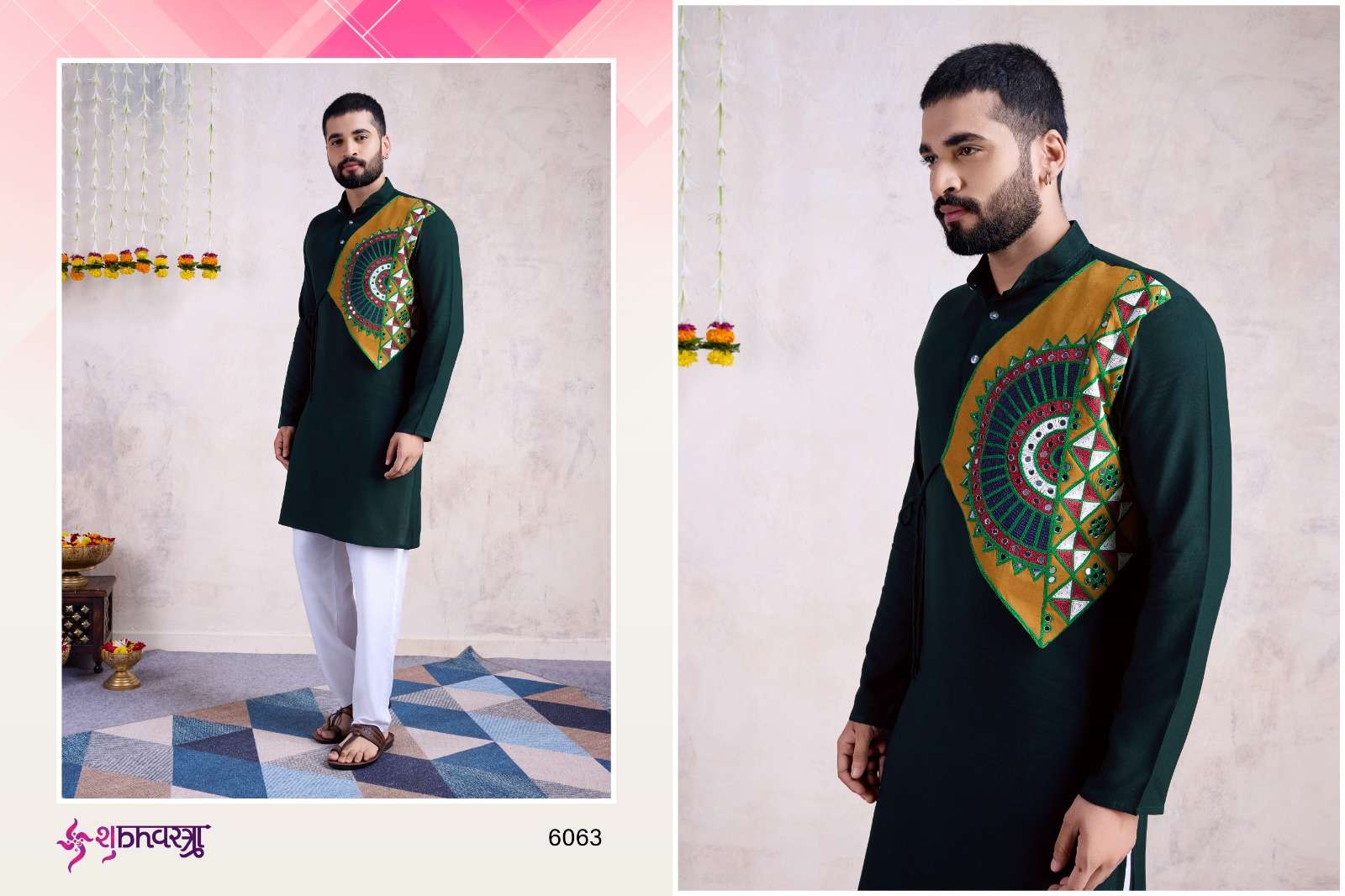 VASTRA VOL-6 BY SHUBHVASTRA FESTIVAL WEAR PRINTED KURTA PANT FOR MENS 