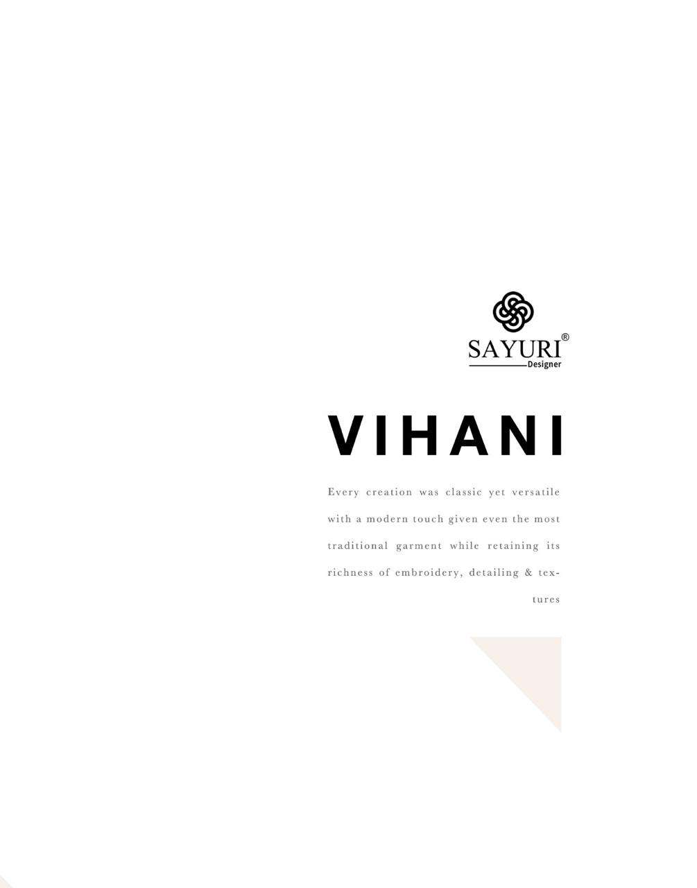 VIHANI BY SAYURI DESIGNER REAL CHINON SILK HEAVY EMBROIDERY WEDDING WEAR KURTI PLAZO WITH DUPATTA 