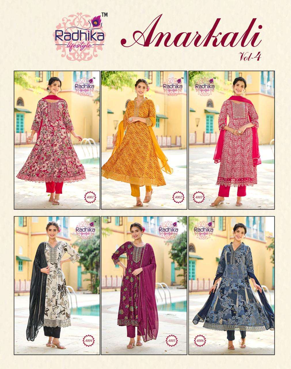 ANARKALI VOL-4 HEAVY RAYON BY RADHIKA LIFESTYLE 