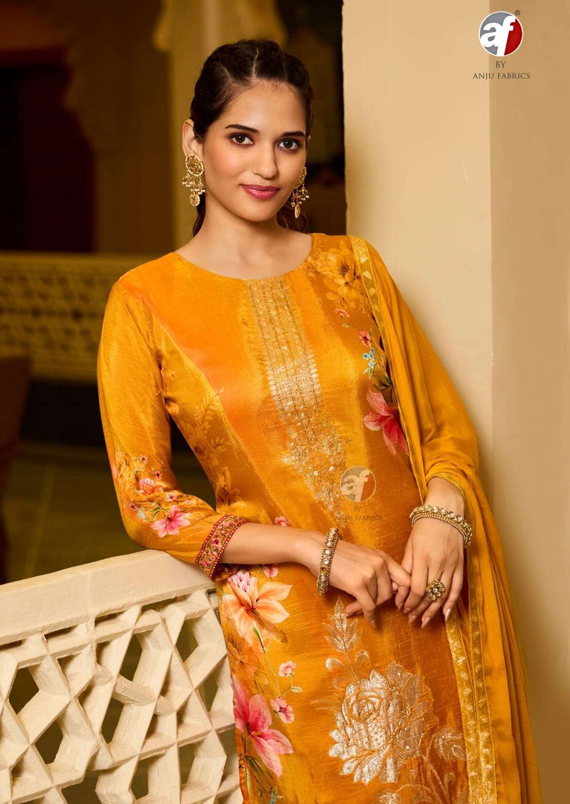 DESIGN NO-3873 PURE DOLA JACQUARD BY ANJU FABRICS 