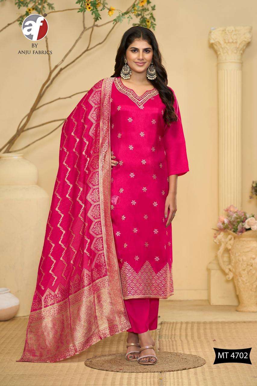 DESIGN NO-4702 PURE DOLA SILK BY ANJU FABRICS 