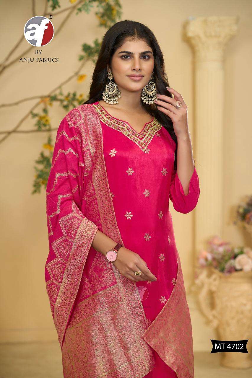 DESIGN NO-4702 PURE DOLA SILK BY ANJU FABRICS 