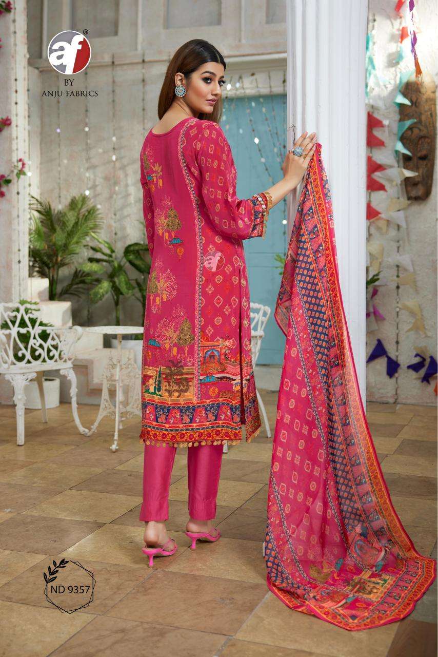 DESIGN NO-9357 NATURAL CREPE BY ANJU FABRICS 