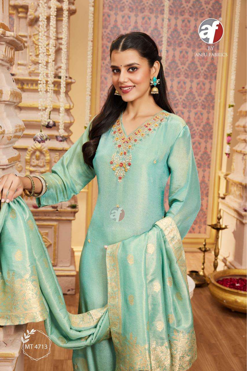 DESIGN NO-MT 4713 PURE TISSUE SHIMMER BY ANJU FABRICS 