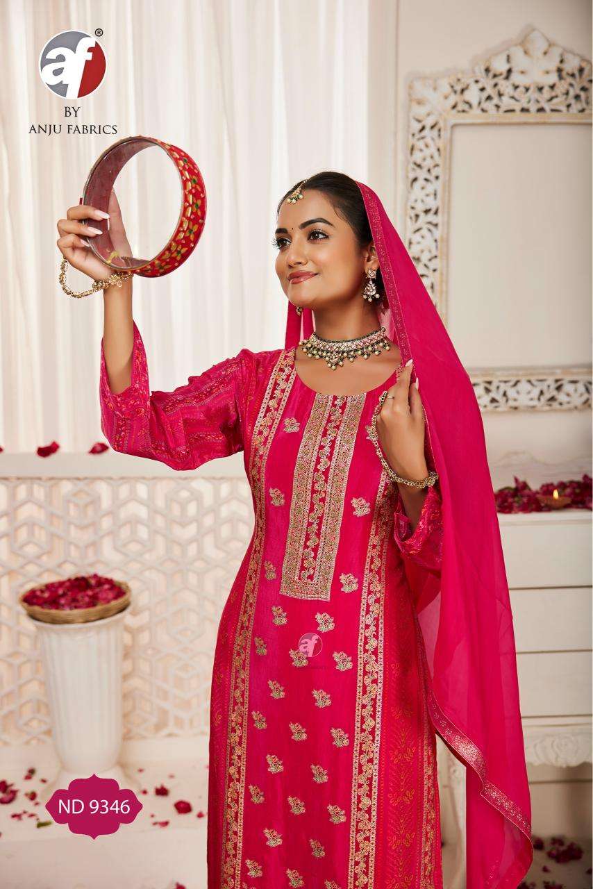 DESIGN NO-ND 9346 NATURAL CREPE BY ANJU FABRICS 