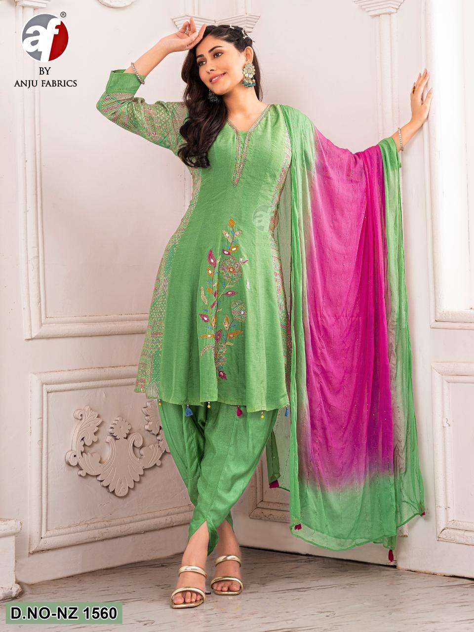 DESIGN NO- NZ 1560 PURE DOLA SILK BY ANJU FABRICS 