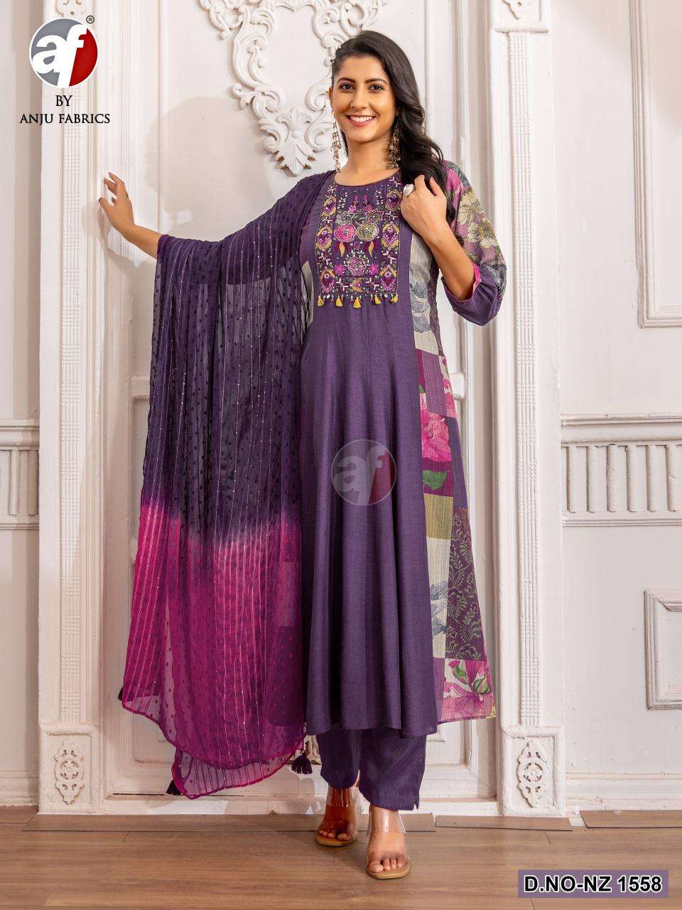 DESIGN NO-NZ 1558 PURE DOLA SILK BY ANJU FABRICS 