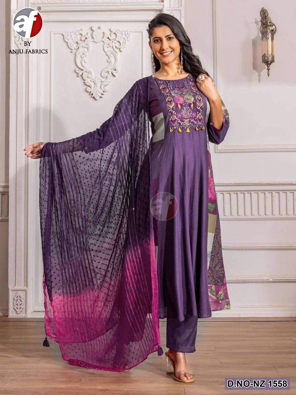 DESIGN NO-NZ 1558 PURE DOLA SILK BY ANJU FABRICS 