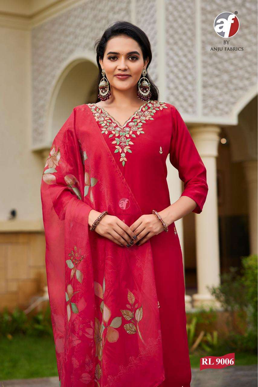 DESIGN NO- RL 9006 ROMAN SILK BY ANJU FABRICS 