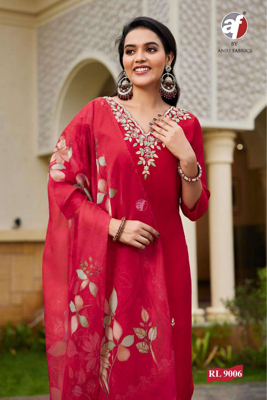 DESIGN NO- RL 9006 ROMAN SILK BY ANJU FABRICS 