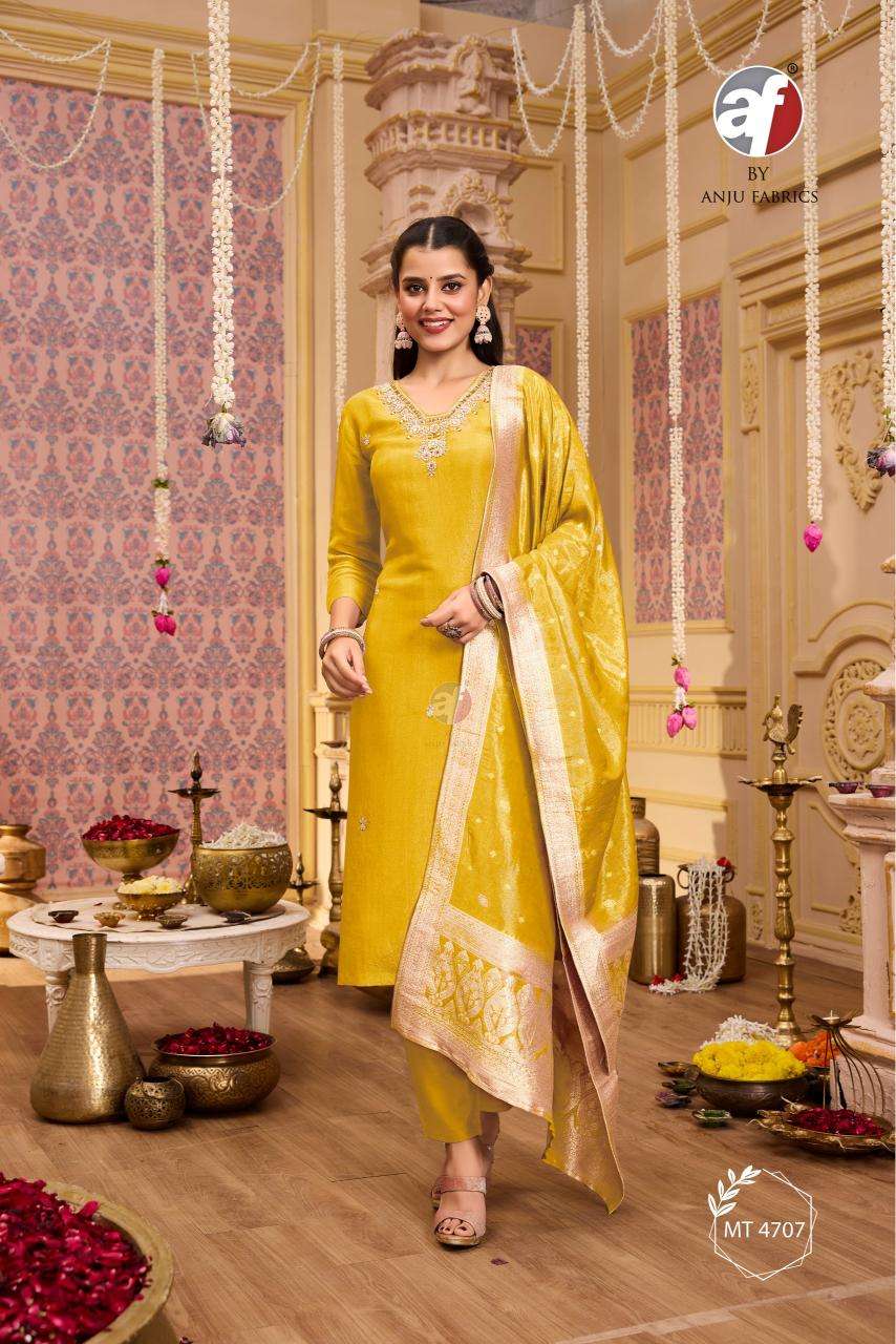 DESIGN NO-Y 8412-13 PURE DOLA SILK BY ANJU FABRICS 