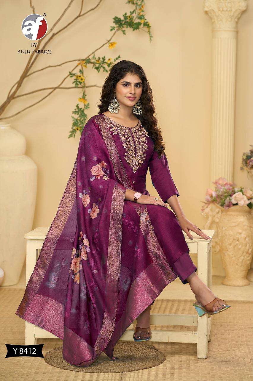 DESIGN NO-Y 8412-13 PURE DOLA SILK BY ANJU FABRICS 