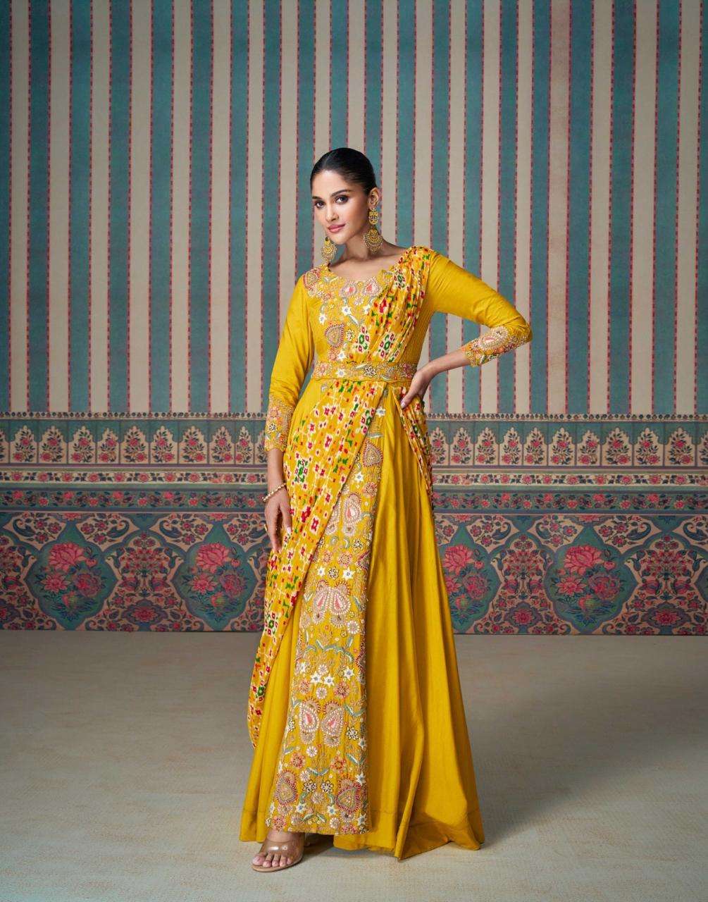 ETHNIC REAL CHINON SILK BY SAYURI DESIGNER 