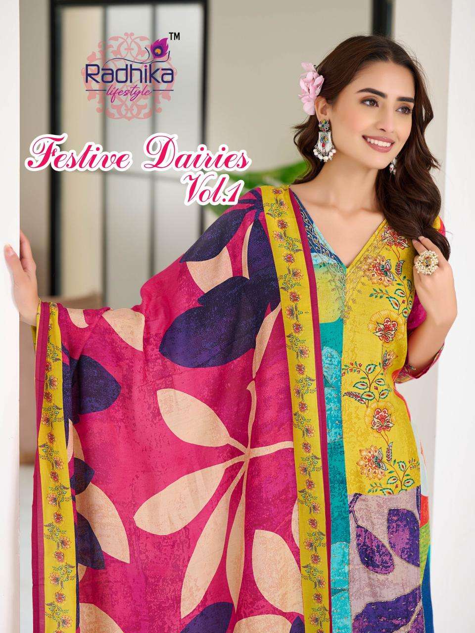 FESTIVE DIARIES VOL-01 PURE MUSLIN BY RADHIKA LIFESTYLE 
