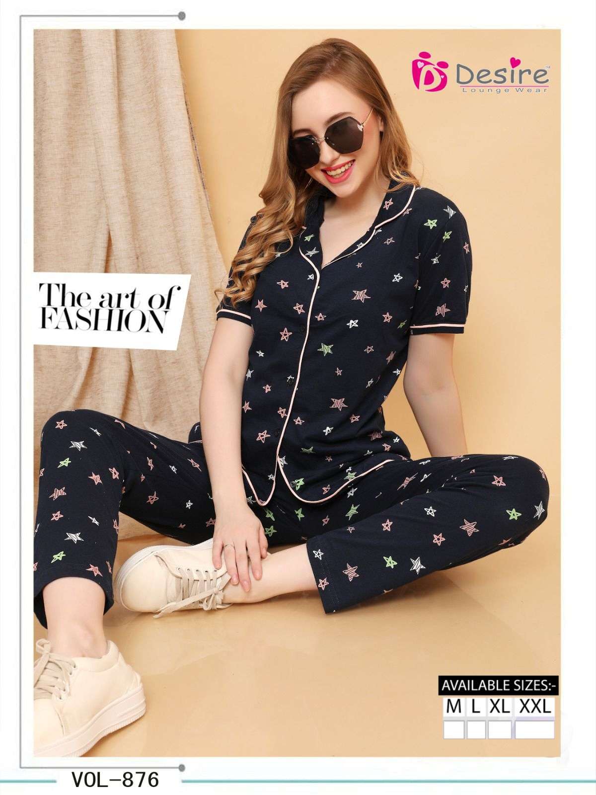 LOUNGE WEAR VOL-876 NIGHT SUIT BY DESIRE 