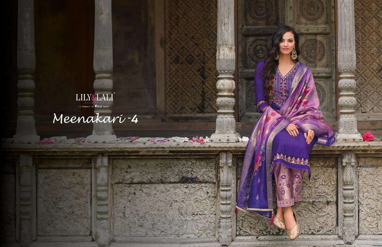 MEENAKARI VOL-4 SELF JACQUARD BY LILY & LALI 