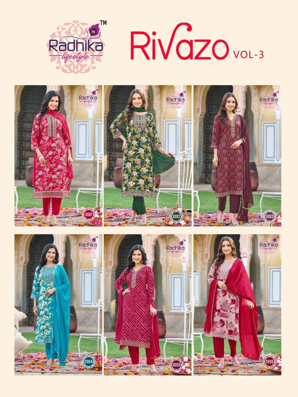 RIVAZO VOL-3 RAYON PRINT BY RADHIKA LIFESTYLE 