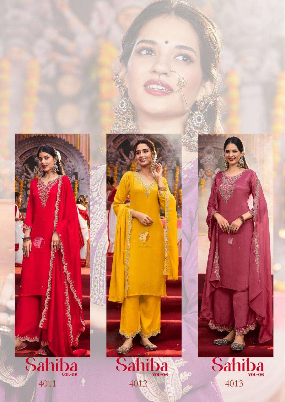 SAHIBA VOL-6 CHINON BY ANJU FABRICS 