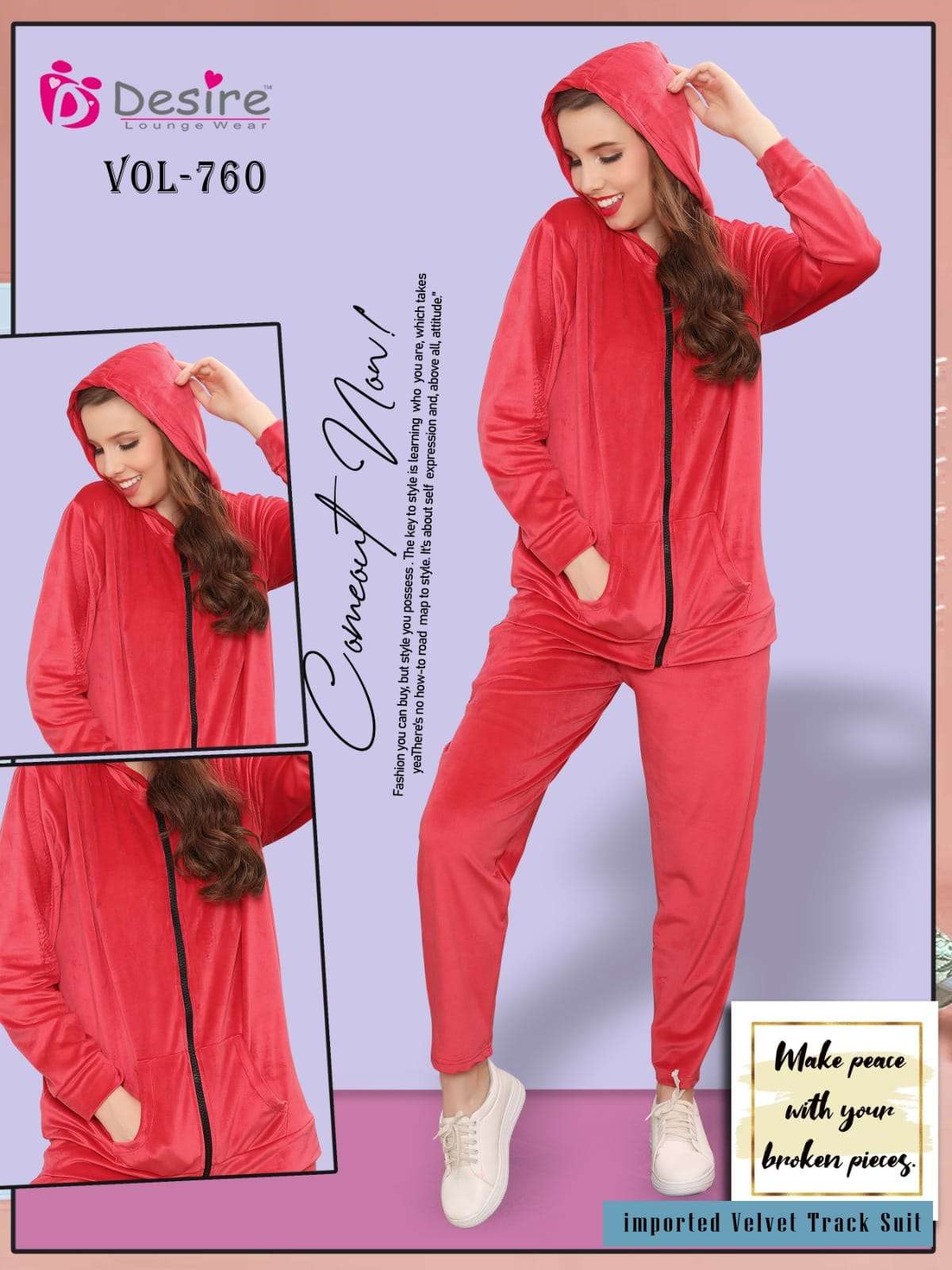 VELVET TRACK SUIT VOL-760 BY DESIRE 