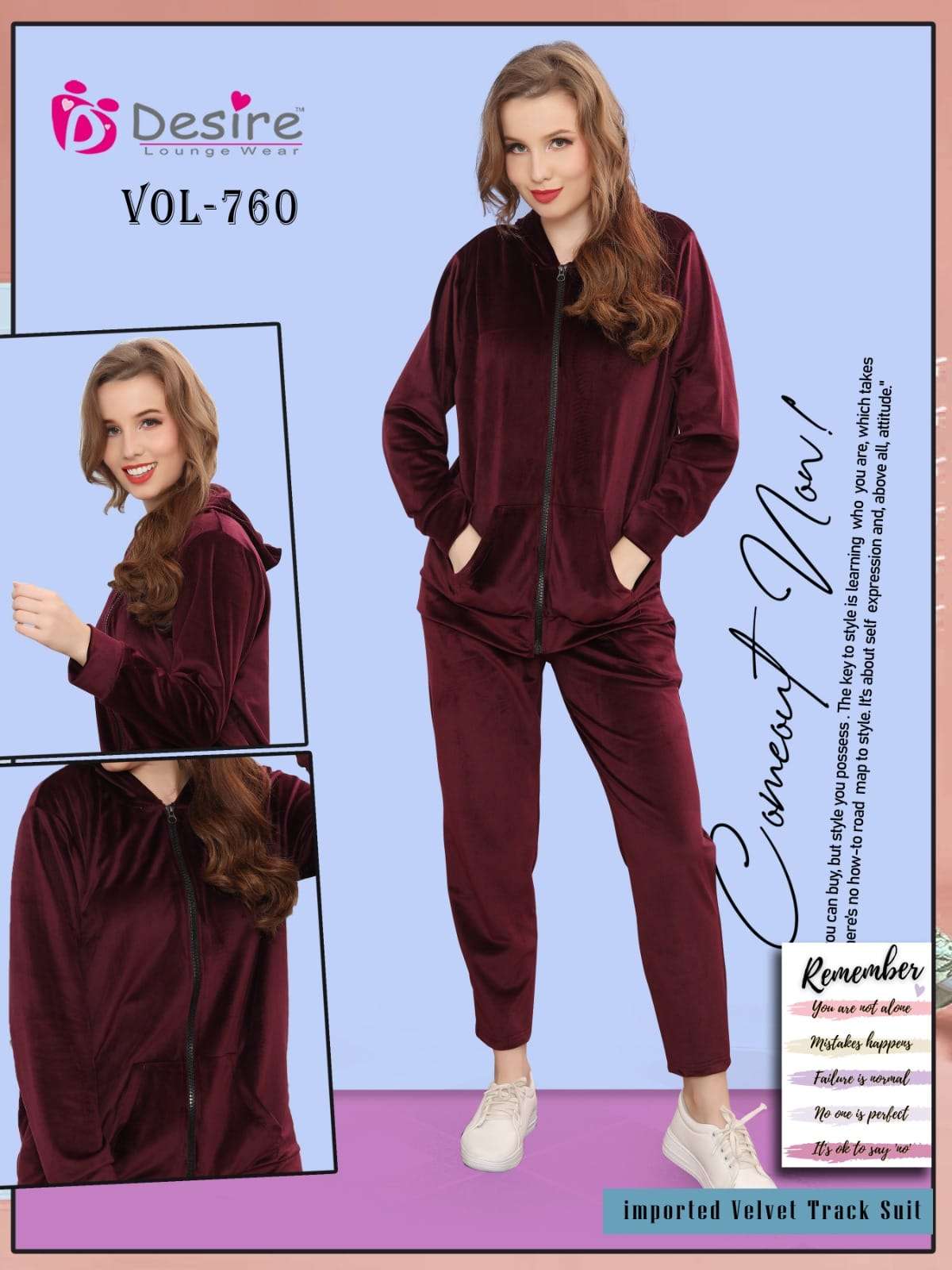 VELVET TRACK SUIT VOL-760 BY DESIRE 