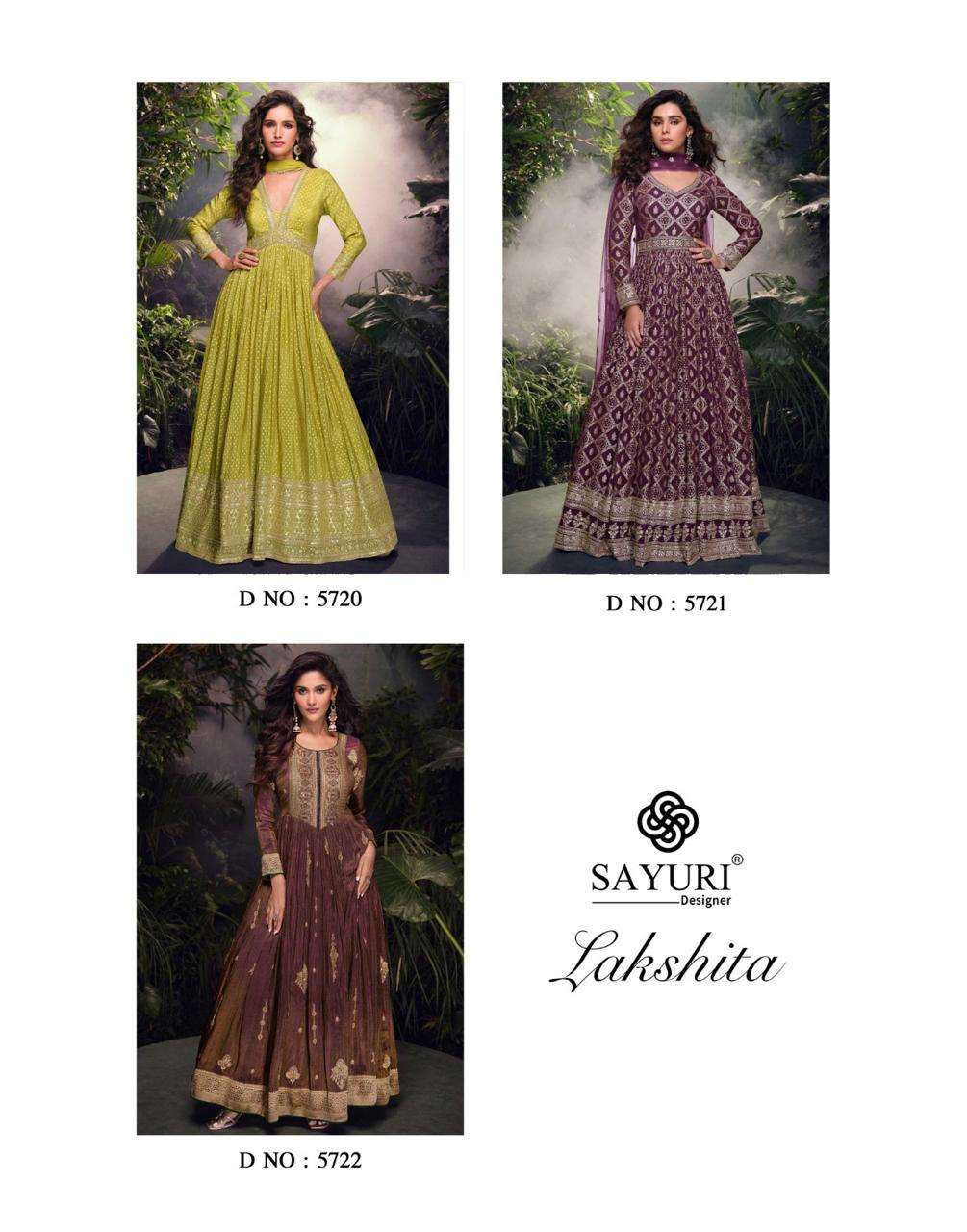  LAKSHITA BY SAYURI DESIGNER PURE VISCOS JACQUARD SILK WITH EMBROIDERED