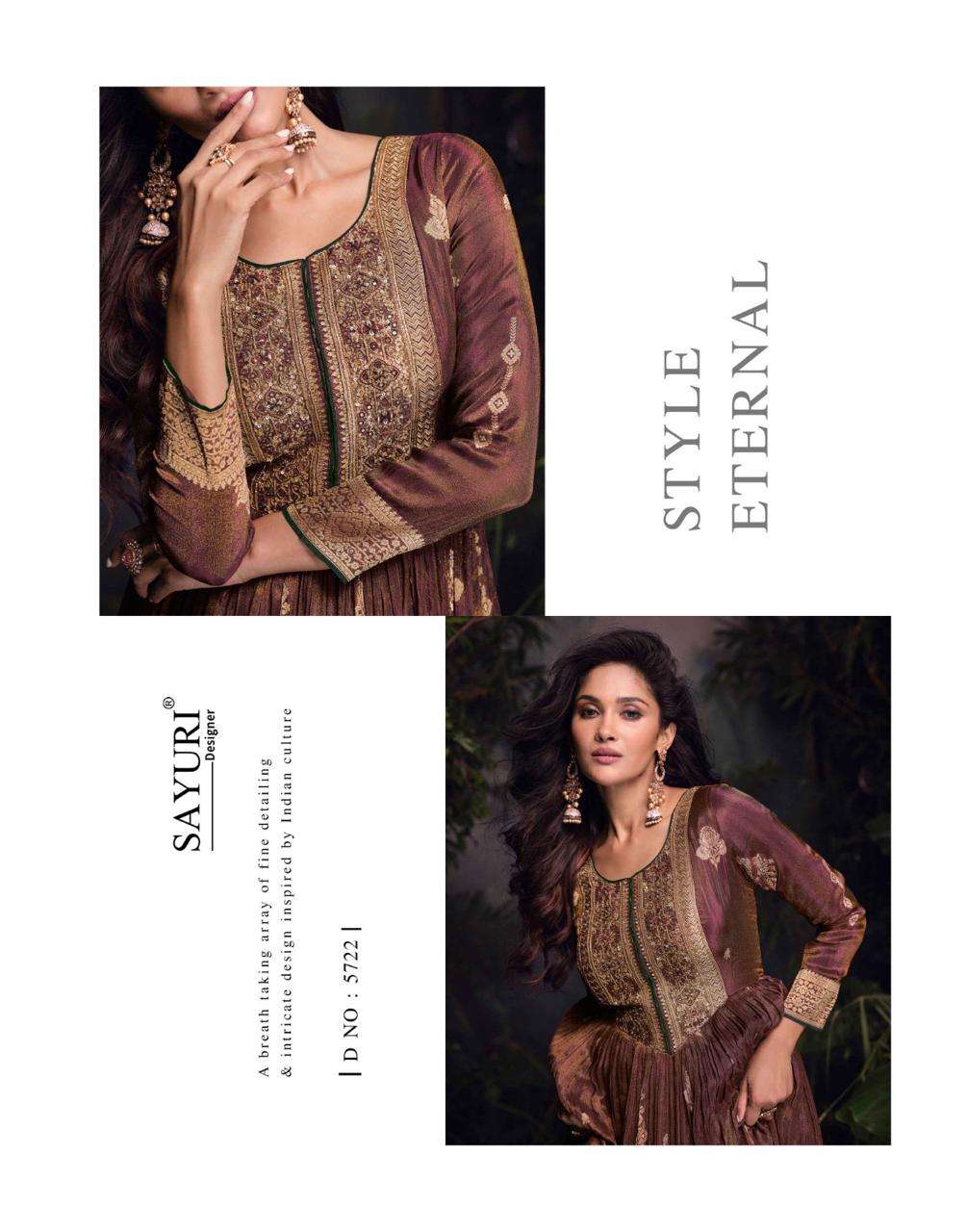  LAKSHITA BY SAYURI DESIGNER PURE VISCOS JACQUARD SILK WITH EMBROIDERED