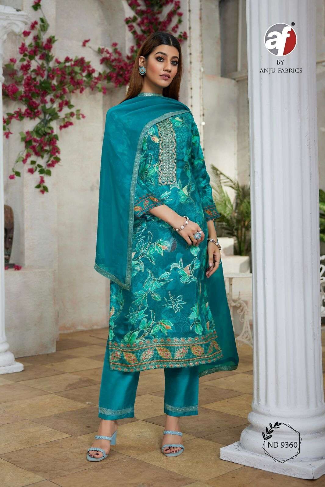 ANJU FABRICS D-9360 RUSSIAN SILK WITH POSITION PRINT