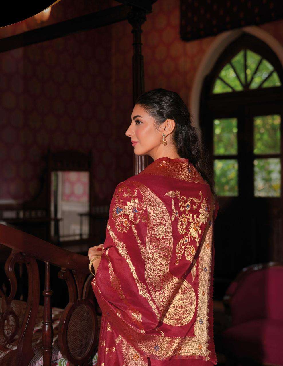 BANARASI JACQUARD SILK BY LILY & LALI 