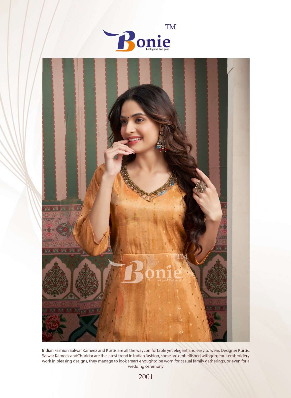BARINDA VOL-2 BY BONIE KURTIES WITH DIGITAL JACQUARD PRINT IN NEW 6 COLORS