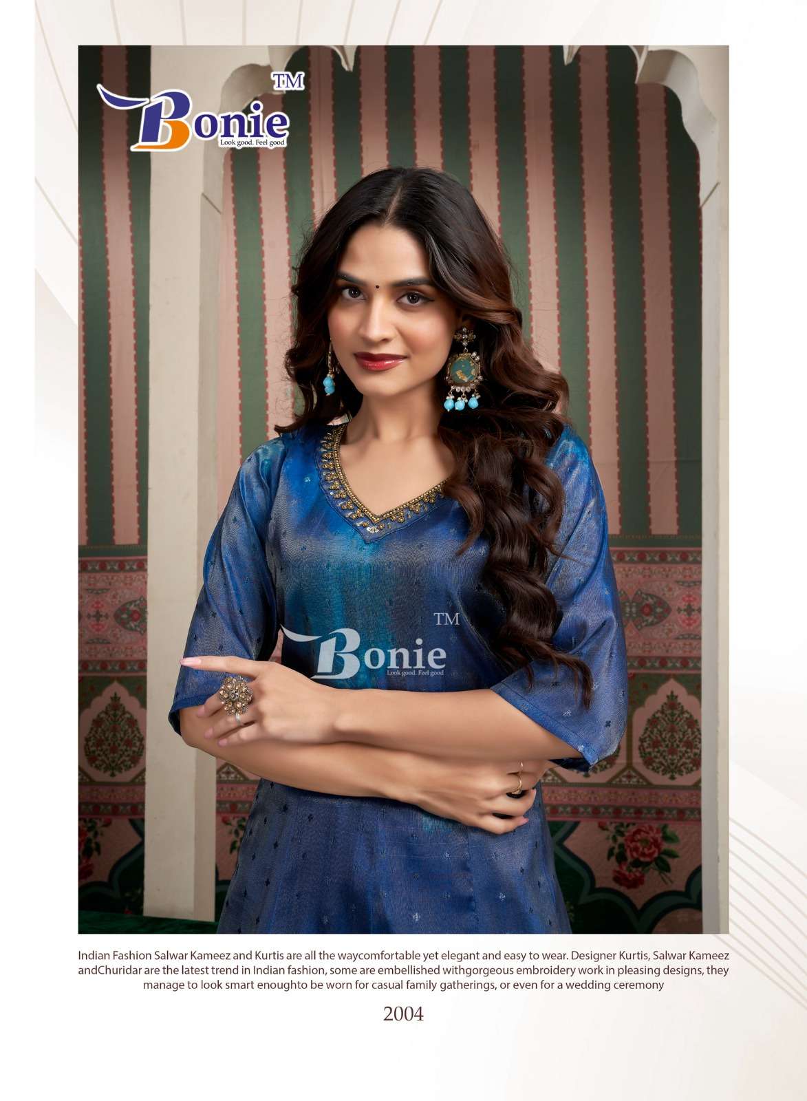 BARINDA VOL-2 BY BONIE KURTIES WITH DIGITAL JACQUARD PRINT IN NEW 6 COLORS