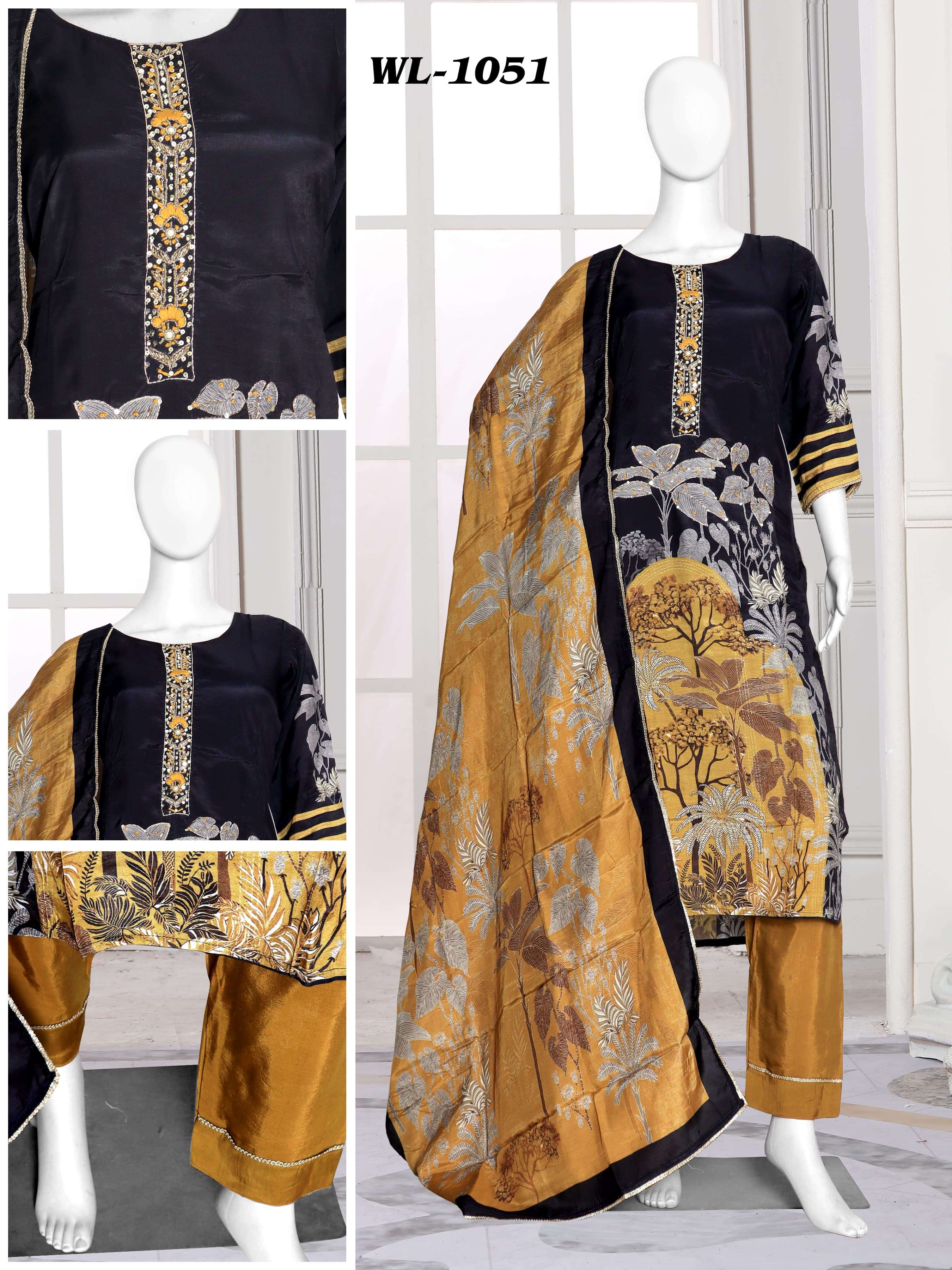 DESIGN NO- 1051-54 BY LUCACCHI DESIGNER IN PURE MASLINE DIGITAL PRINT WITH COTTON INNER