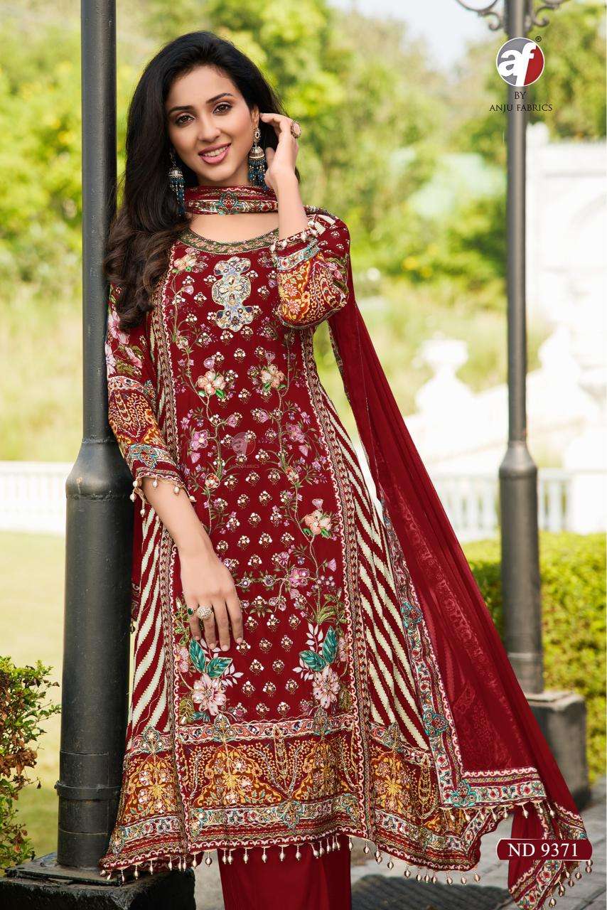 DESIGN NO-ND 9371 PURE NATUAL CREPE BY ANJU FABRICS  